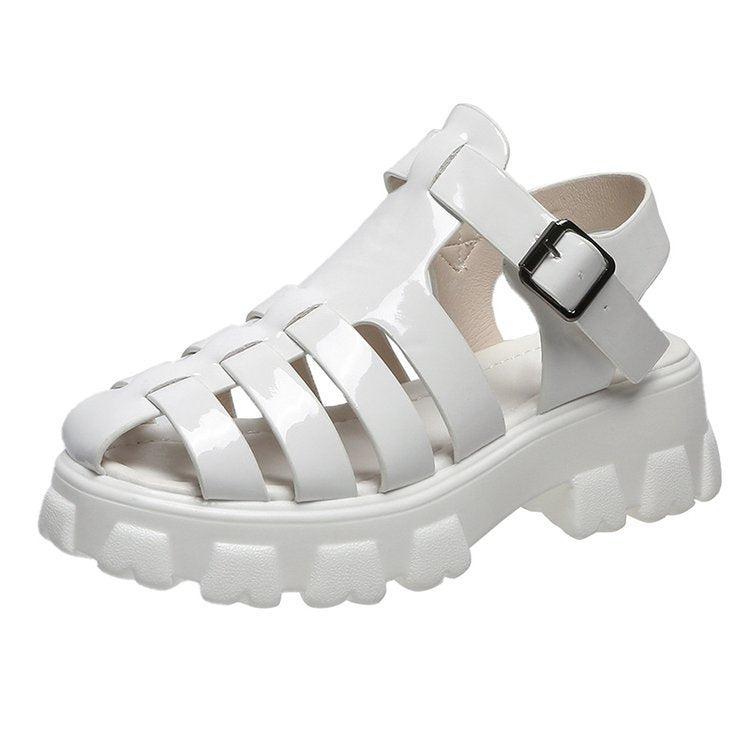 Sandale romaine pour femme à semelle épaisse