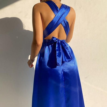 Robe Satinée Cache-Cœur