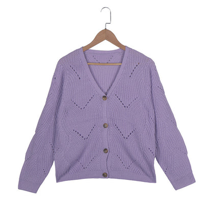 Nouveau haut sexy en tricot creux à col en V