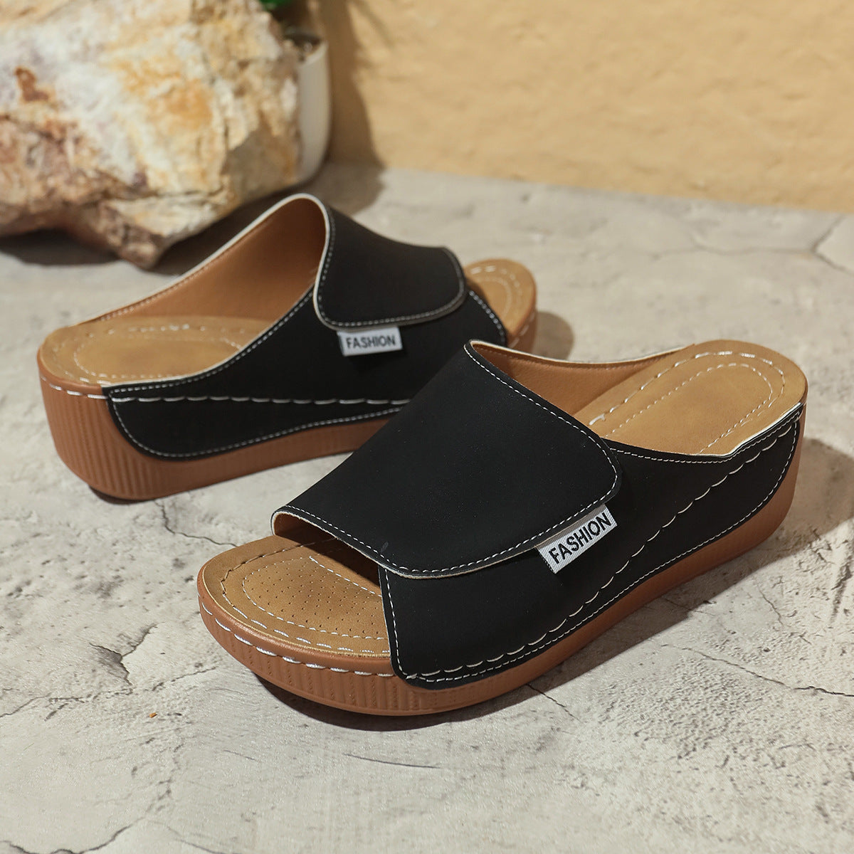 Mules à Plateforme Bleu Ciel – Confort & Style Estival