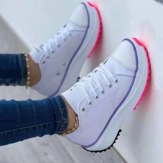 Chaussures montantes décontractées en toile pour femmes