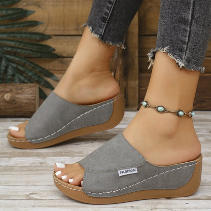 Mules à Plateforme Bleu Ciel – Confort & Style Estival